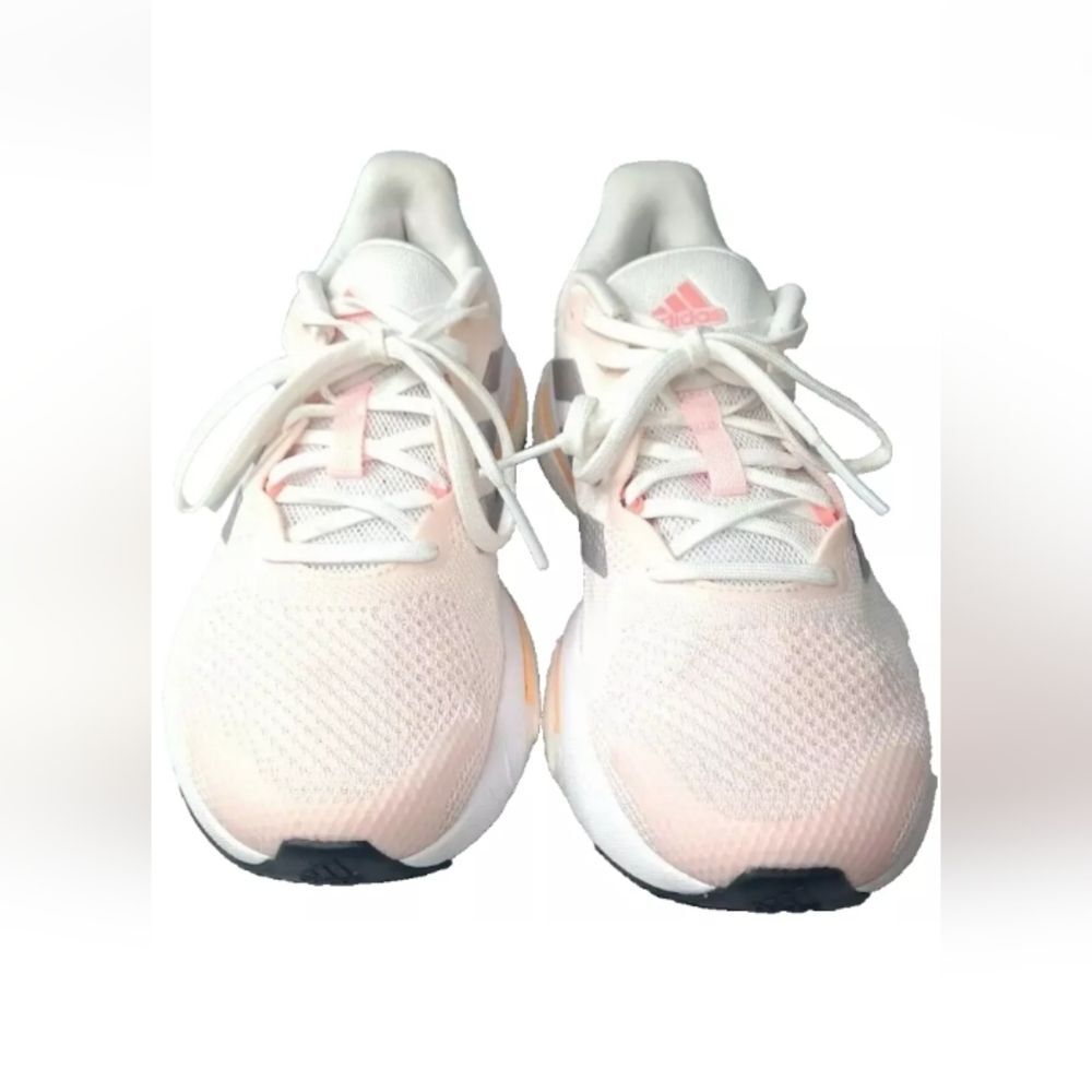 Adidas Solar Glide 5 Women's Size 8.5 White Silver Orange Boost Shoes Sneakers - Picture 2 of 9